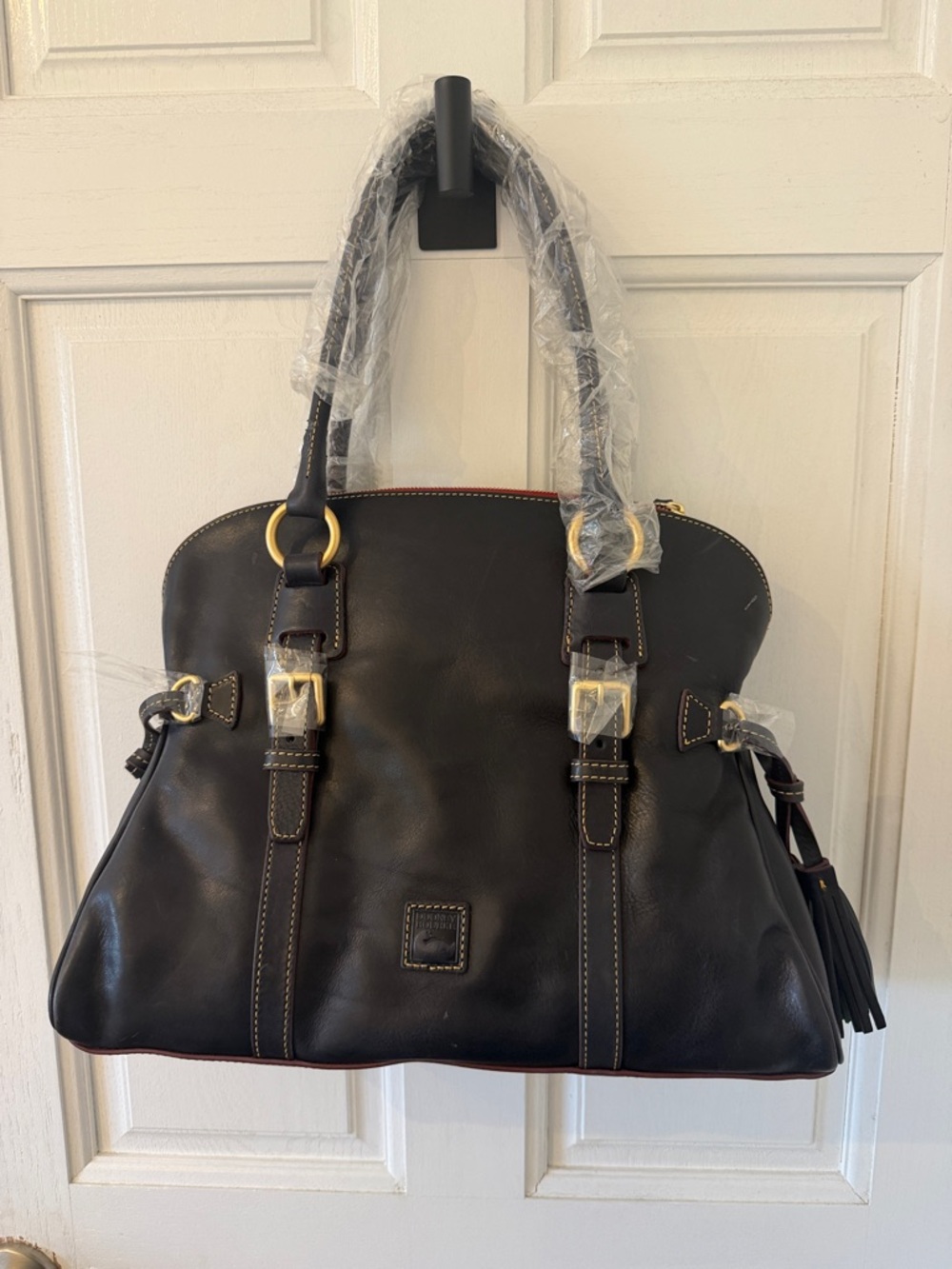 Dooney & Bourke navy blue Leather Satchel Tote - Classic Women's Bag